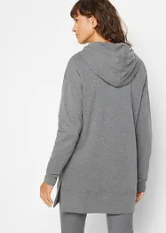 Lang sweatshirt med splitt i siden og hette, bonprix