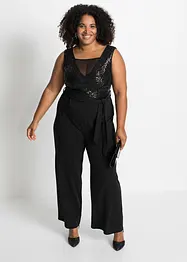 Jumpsuit med paljetter, bonprix