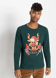 Langermet shirt med julemotiv, bonprix