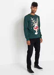 Sweatshirt med julemotiv av resirkulert polyester, bonprix