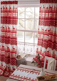 Gardinkappe med juletre-broderi, bpc living bonprix collection