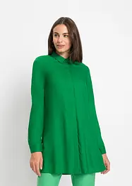Lang bluse i lett viskose med splitt, bonprix