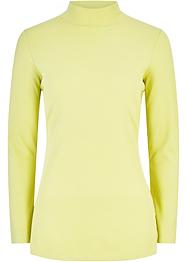 Ribbestrikket topp med turtleneck og splitt i sidene, bpc bonprix collection