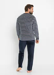 Pyjamas av mykt fløyelsmateriale med lange ermer, bonprix