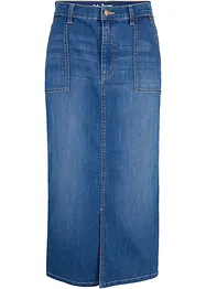 Jeansskjørt med splitt, bonprix