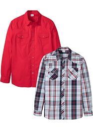 Langarmet skjorte (2-pack), John Baner JEANSWEAR