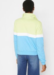Sweatshirt med striper og glidelås i halsen, bpc bonprix collection