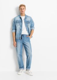 Jeans med elastisk linning Regular Fit, Straight (2-pack), John Baner JEANSWEAR
