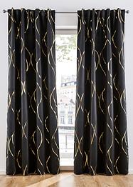 Lystett gardin med glansprint (1-pack), bpc living bonprix collection