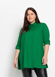 Lang bluse i lett viskose med splitt, bonprix