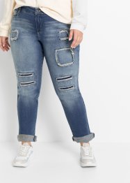 Boyfriend jeans  med destroy-detaljer, RAINBOW
