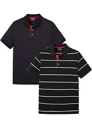 Piqué-poloshirt (2-pack) kort arm, bonprix