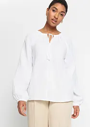 Musselinbluse i bomull, bonprix