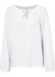 Musselinbluse i bomull, bonprix