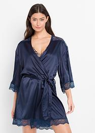 Satengkimono med blonde, BODYFLIRT