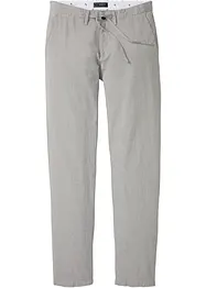 Regular Fit-pull on-bukse i chinos-modell med lin, Straight, bonprix