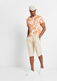 Lang bermuda med lin, loose fit, RAINBOW