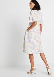 Midi-trikotkjole med smock-innfelling, bpc bonprix collection