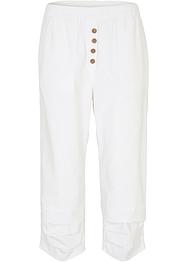 3/4-lang bukse med lin og elastisk linning, bpc bonprix collection