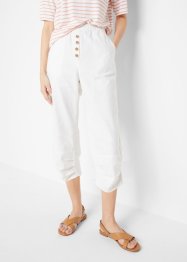 3/4-lang bukse med lin og elastisk linning, bpc bonprix collection