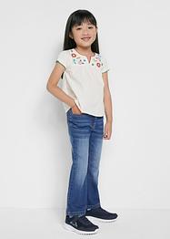 Bluse med blomsterbroderi til jente, bpc bonprix collection