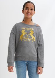 One shoulder-sweatshirt til jente, bpc bonprix collection