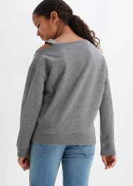 One shoulder-sweatshirt til jente, bpc bonprix collection