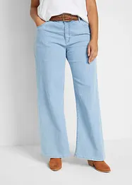 Wide Leg-jeans Mid Waist, Stretch, bonprix