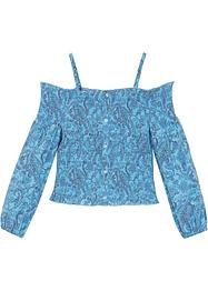 Bluse med carmen-utringning til jente, bpc bonprix collection