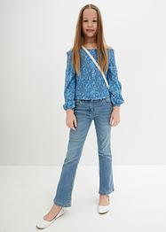 Bluse med carmen-utringning til jente, bpc bonprix collection