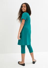 Trikotkjole + 3/4-leggings til barn (2-delt sett), bpc bonprix collection
