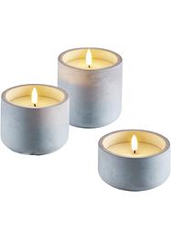 LED-lys i sementskåler (3-delt sett), bpc living bonprix collection