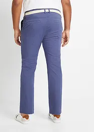 Regular Fit-chinos i materiale med stretch, komfortsnitt og belte, Straight, bonprix