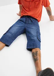 Lang jeans-bermuda, Loose Fit, bonprix