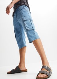 Lang stretch jeans-bermuda med komfortsnitt, Regular Fit, John Baner JEANSWEAR