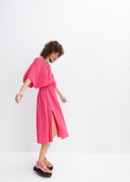 Musselin-kjole med smock i midjen og lave skuldersømmer, bpc bonprix collection