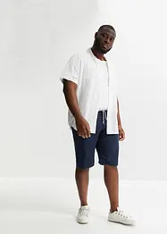 Chino-bermuda med lin og knytebånd, Regular Fit, bonprix