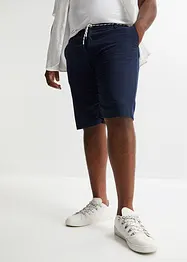 Chino-bermuda med lin og knytebånd, Regular Fit, bonprix