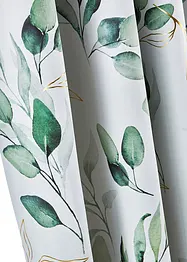 Mørkleggingsgardin med med blomstermønstret glanstrykk (1-pack), bonprix