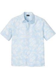 Kortermet skjorte med bærekraftig lin, Regular Fit, bpc bonprix collection