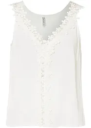 Ermeløs, krinklet bluse, bonprix