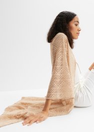Lang jakke med Crochet-look, BODYFLIRT