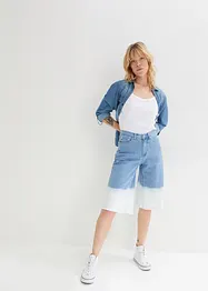 Wide Leg-jeans, Mid Waist, bermuda Dip Dye, John Baner JEANSWEAR