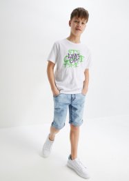 T-skjorte og jeansshorts til gutt (2 deler), John Baner JEANSWEAR