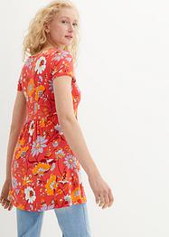 Trikot-tunika med smock over bysten, kort arm, bpc bonprix collection