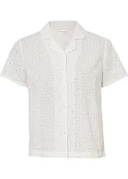 Moderne bluse med hullbroderi, bonprix