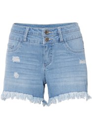 Jeans-shorts med frynser nederst på kanten, RAINBOW