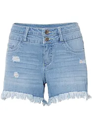 Jeans-shorts med frynser nederst på kanten, RAINBOW