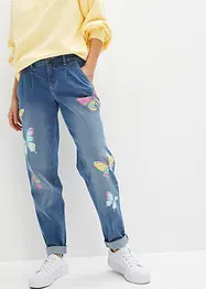 Barrel jeans med print, bonprix