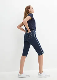 Slim Fit-bermudajeans High Waist, knelang, bonprix